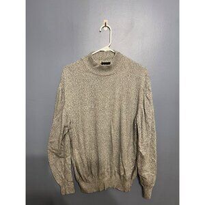 VTG Men's Conte di Milano‎ Space Gray Mock Sweater Italian Style Size LG